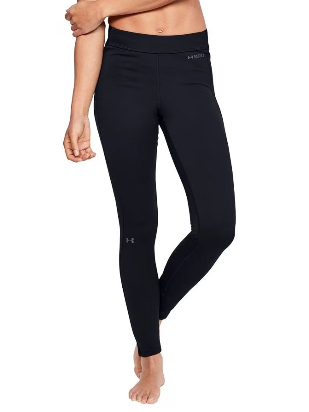 UNDER ARMOUR ColdGear Base 4.0 Leggings 30" Black Medium Base Layer Fleece Lined